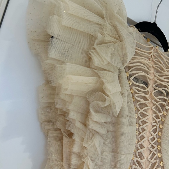 Gold Zimmerman Floor Length Gown - Picture 6 of 6